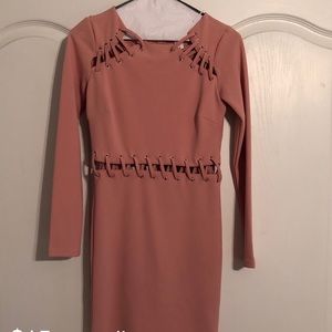 BLUSH LONG SLEEVE DRESS